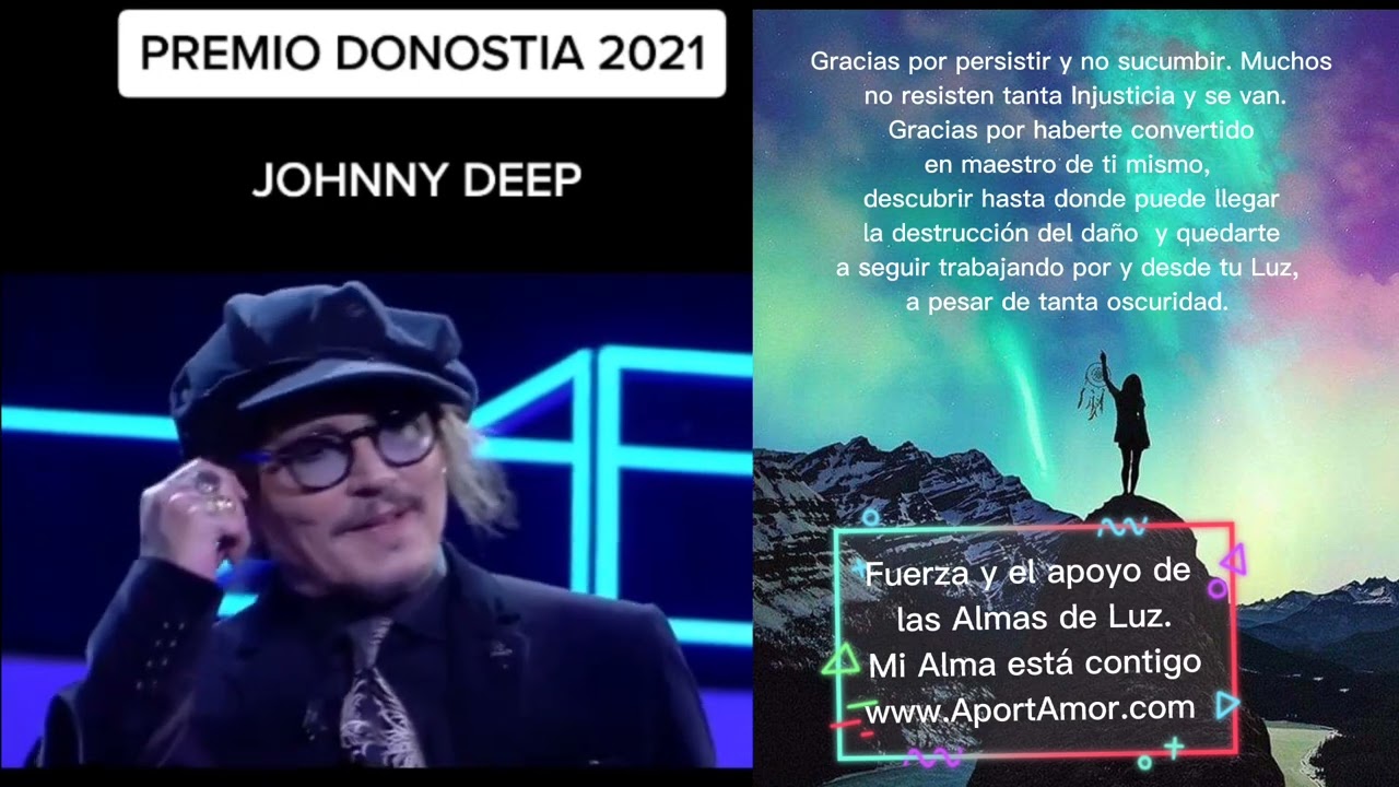 Johnny Depp Gracias por persistir y no sucumbir. Justicia sólo es Que gane Luz ante tanta Oscuridad